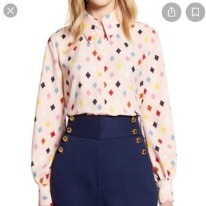 Halogen x Atlantic Pacific button-up blouse